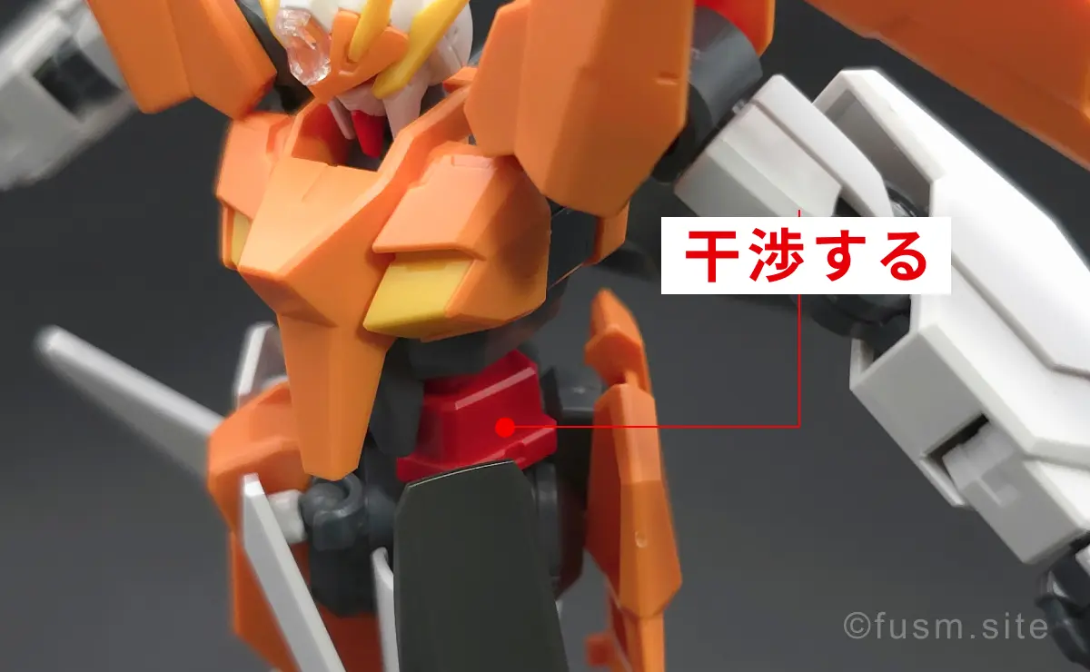 HG アリオスガンダム GNHW/M レビュー【簡単改造有】 胴体ディテール 可動域 04