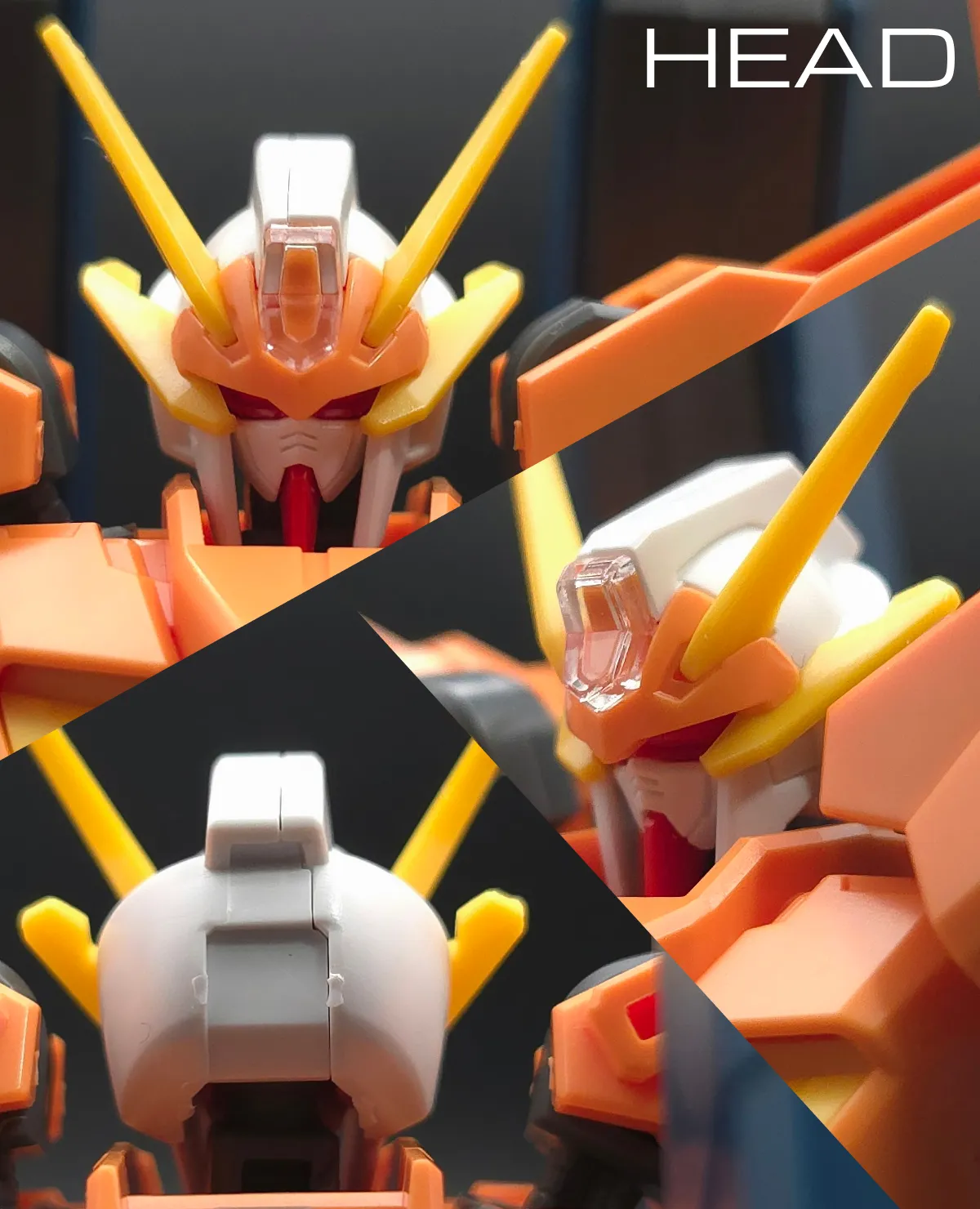 HG アリオスガンダム GNHW/M レビュー【簡単改造有】 頭部ディテール 01