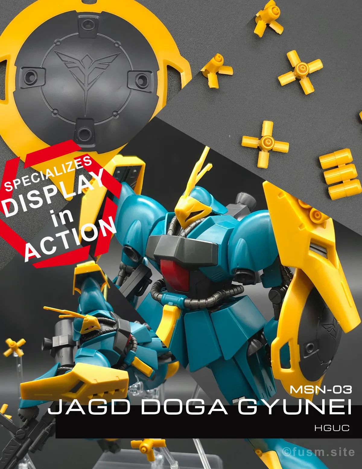 HGUC ヤクト・ドーガ(ギュネイ・ガス専用機) レビュー コラージュ 01