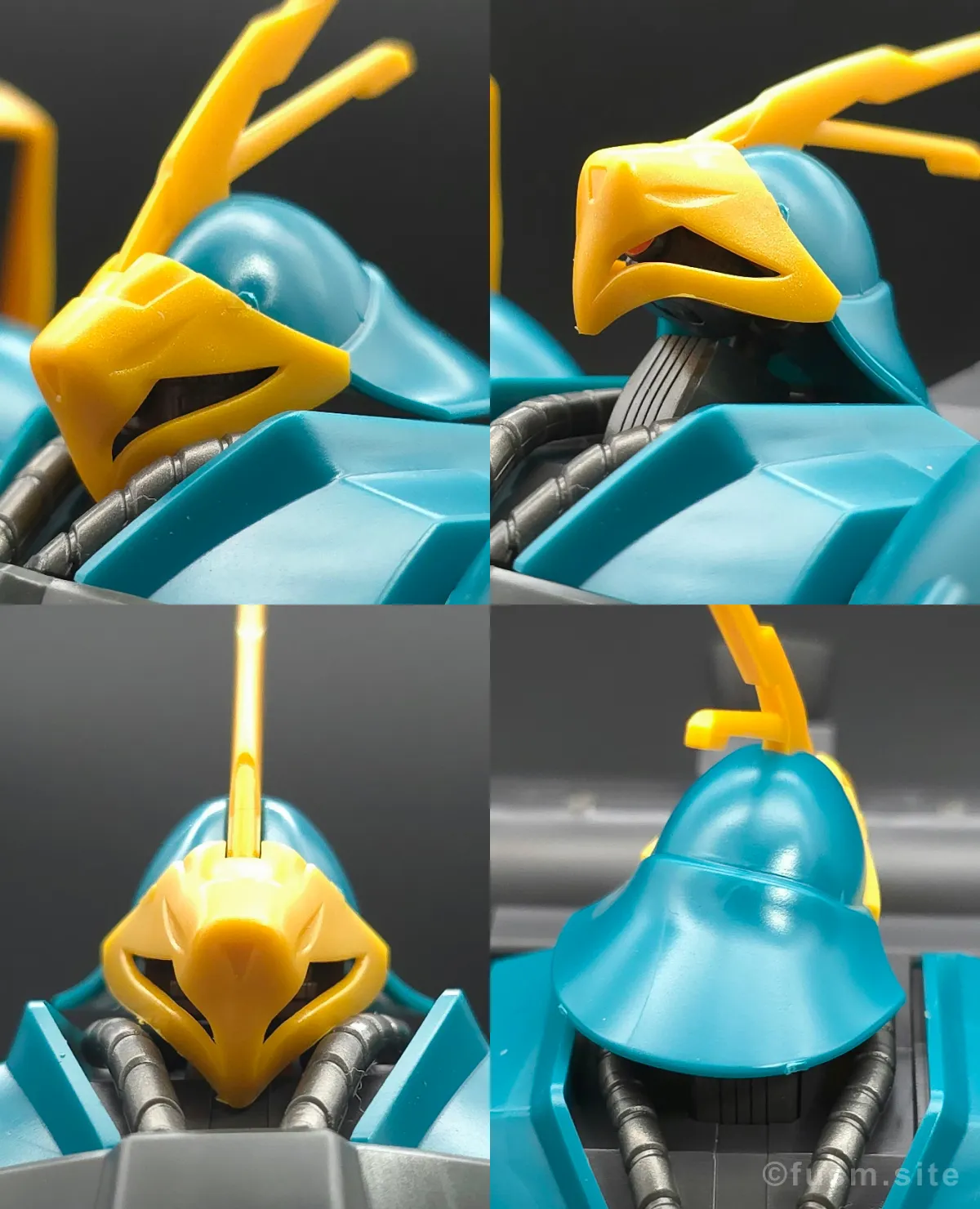 HGUC ヤクト・ドーガ(ギュネイ・ガス専用機) レビュー 頭部ディテール 可動域 01