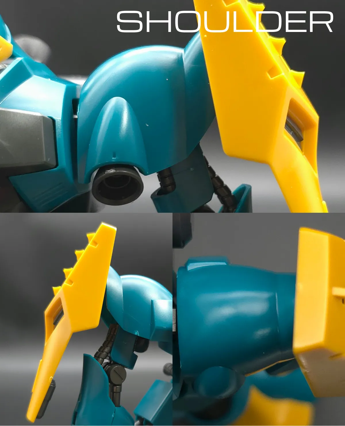 HGUC ヤクト・ドーガ(ギュネイ・ガス専用機) レビュー 肩ディテール 01
