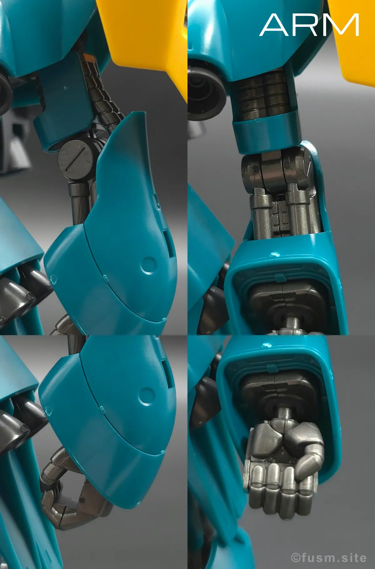 HGUC ヤクト・ドーガ(ギュネイ・ガス専用機) レビュー 腕部ディテール 01