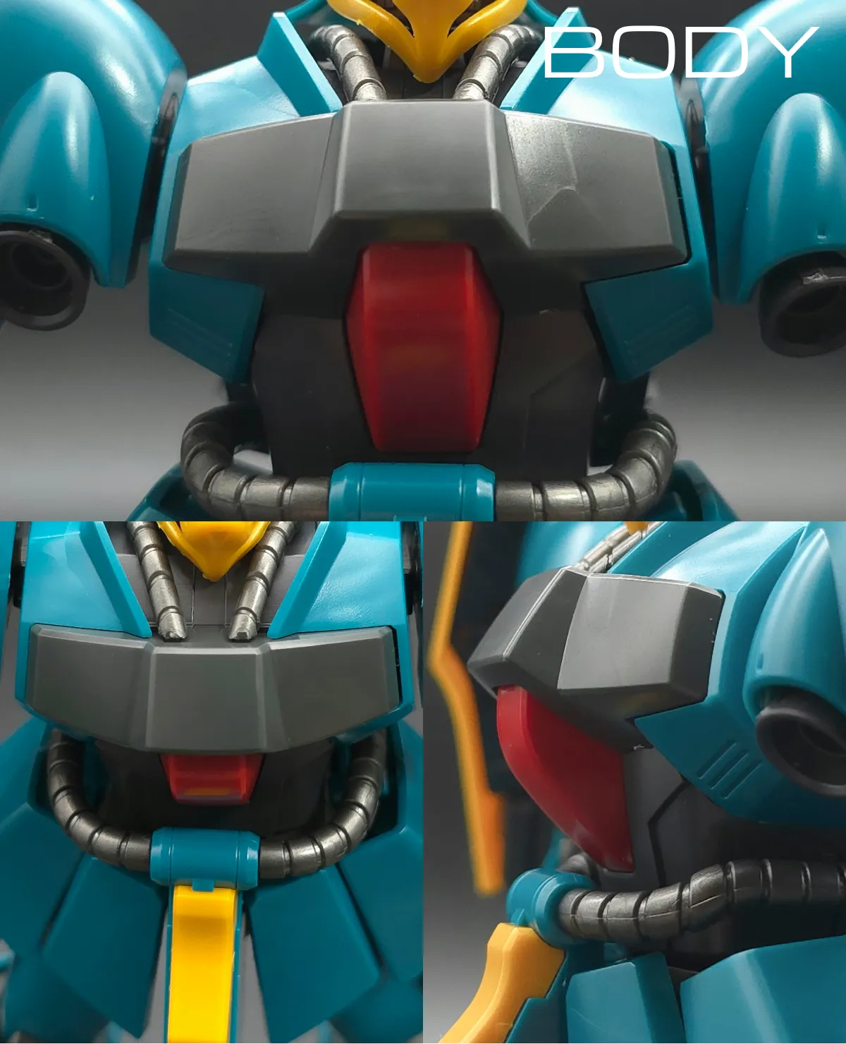 HGUC ヤクト・ドーガ(ギュネイ・ガス専用機) レビュー 胴体ディテール 01