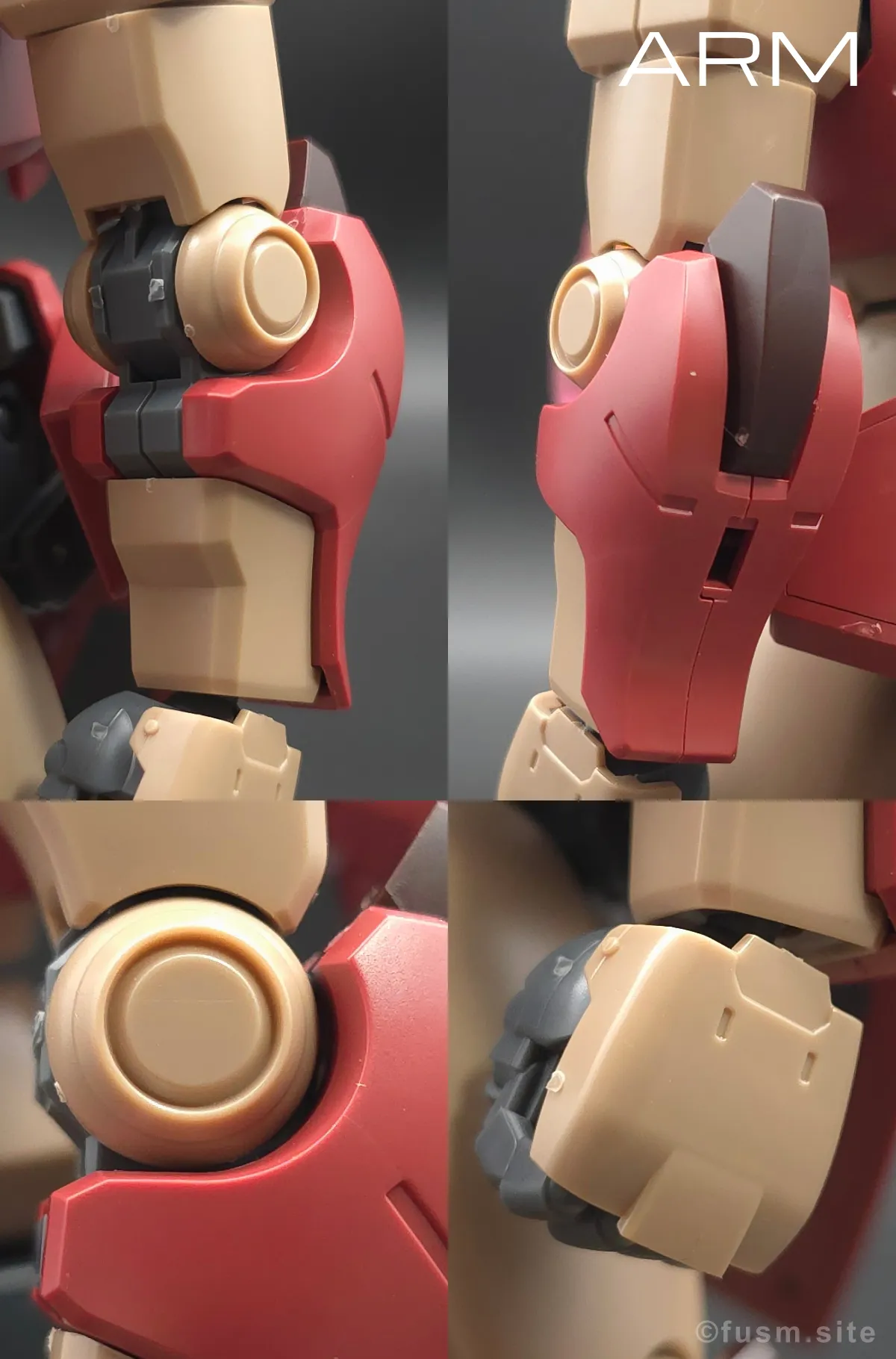 HG メッサーM01型 (ガウマン機) レビュー 腕部ディテール 01