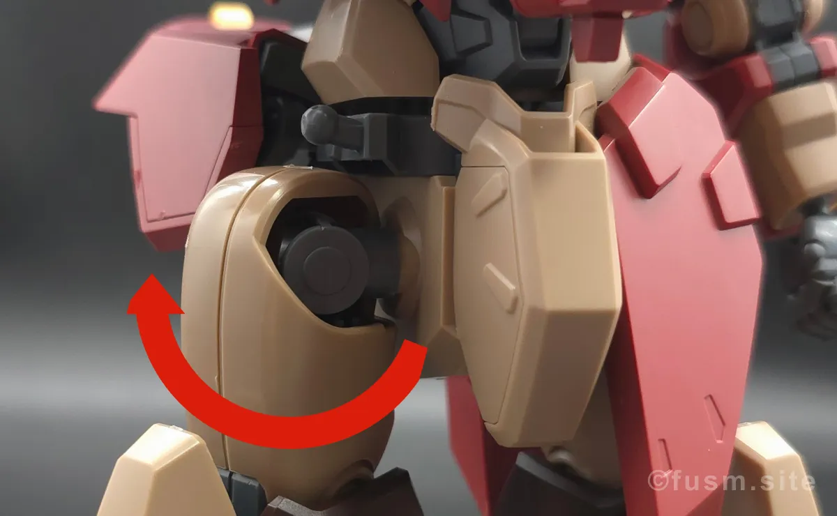 HG メッサーM01型 (ガウマン機) レビュー 脚部ディテール 可動域 01