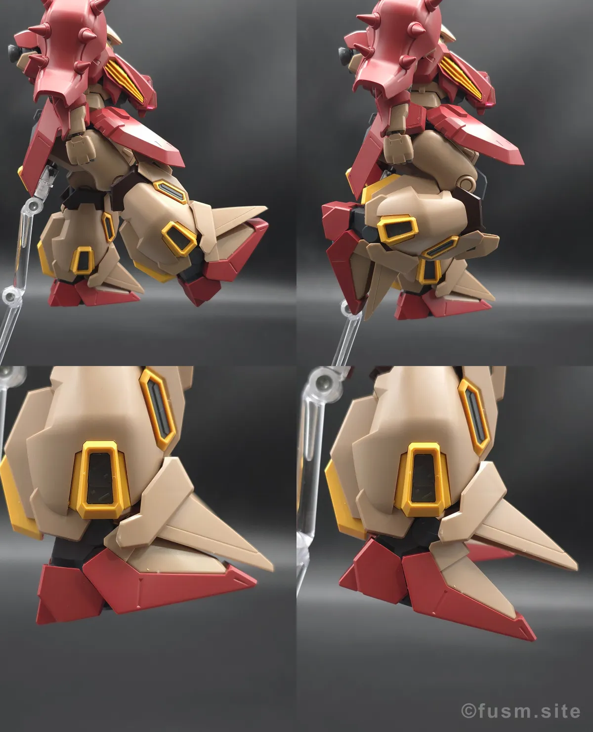 HG メッサーM01型 (ガウマン機) レビュー 脚部ディテール 可動域 03
