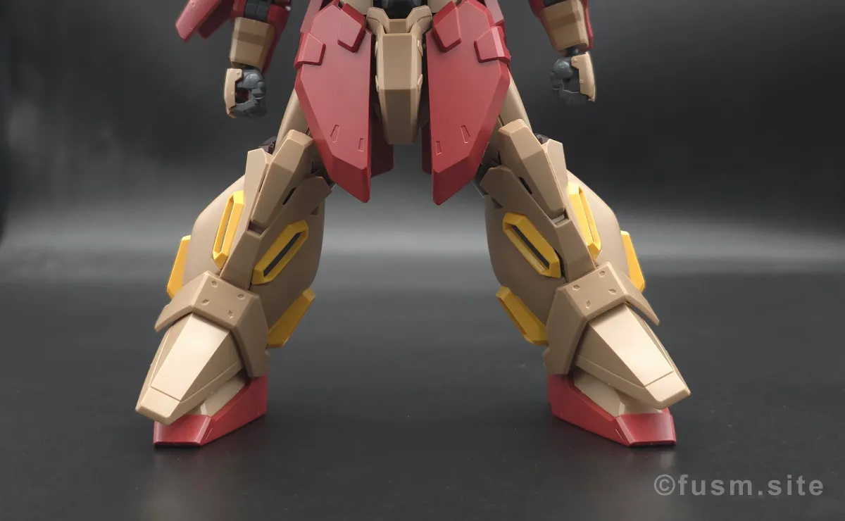 HG メッサーM01型 (ガウマン機) レビュー 脚部ディテール 可動域 04