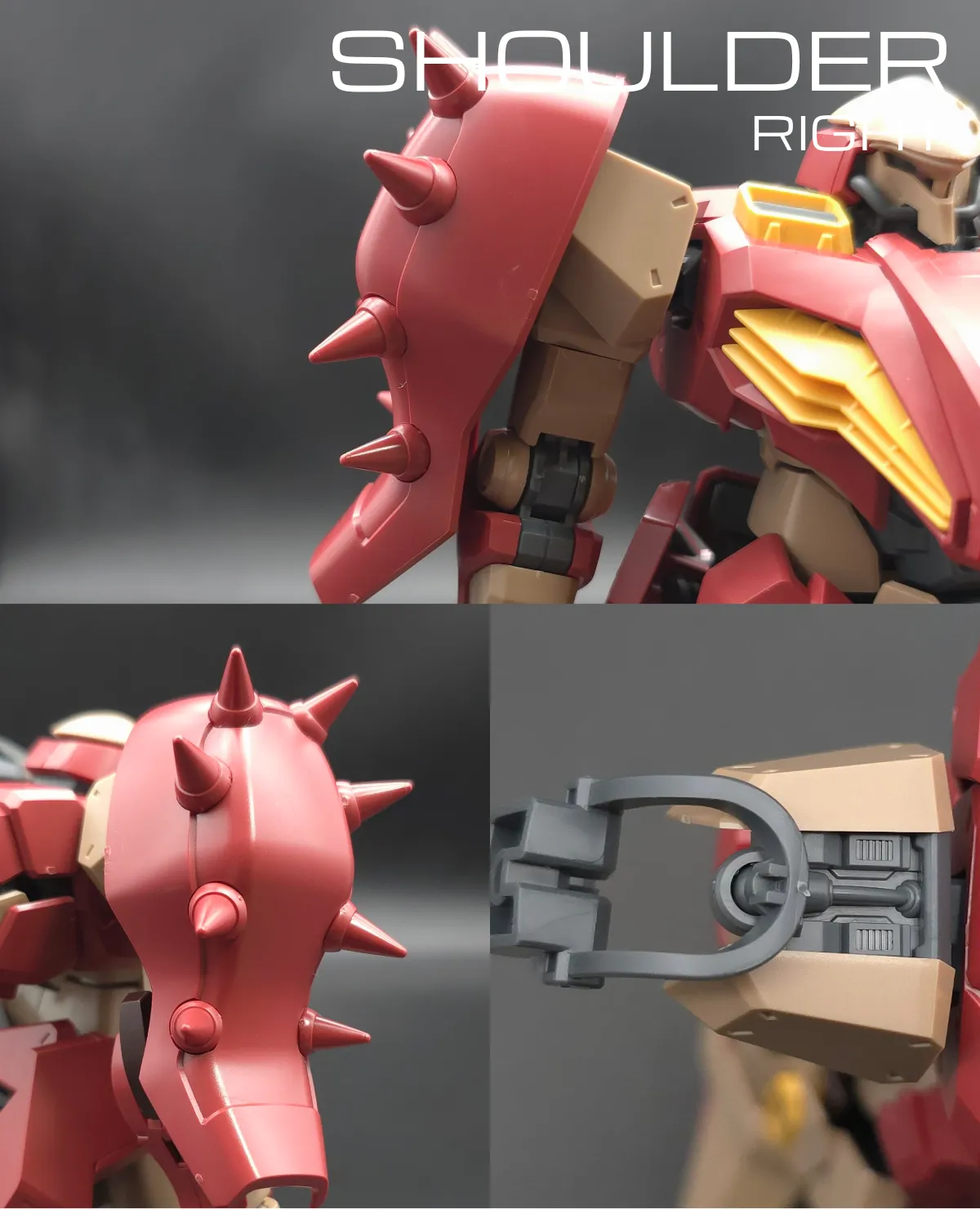 HG メッサーM01型 (ガウマン機) レビュー 肩ディテール 02