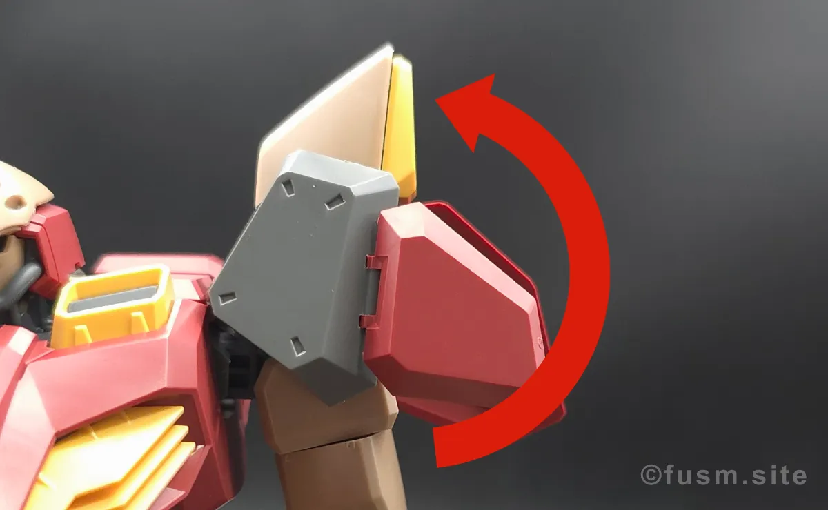 HG メッサーM01型 (ガウマン機) レビュー 肩ディテール 可動域 01