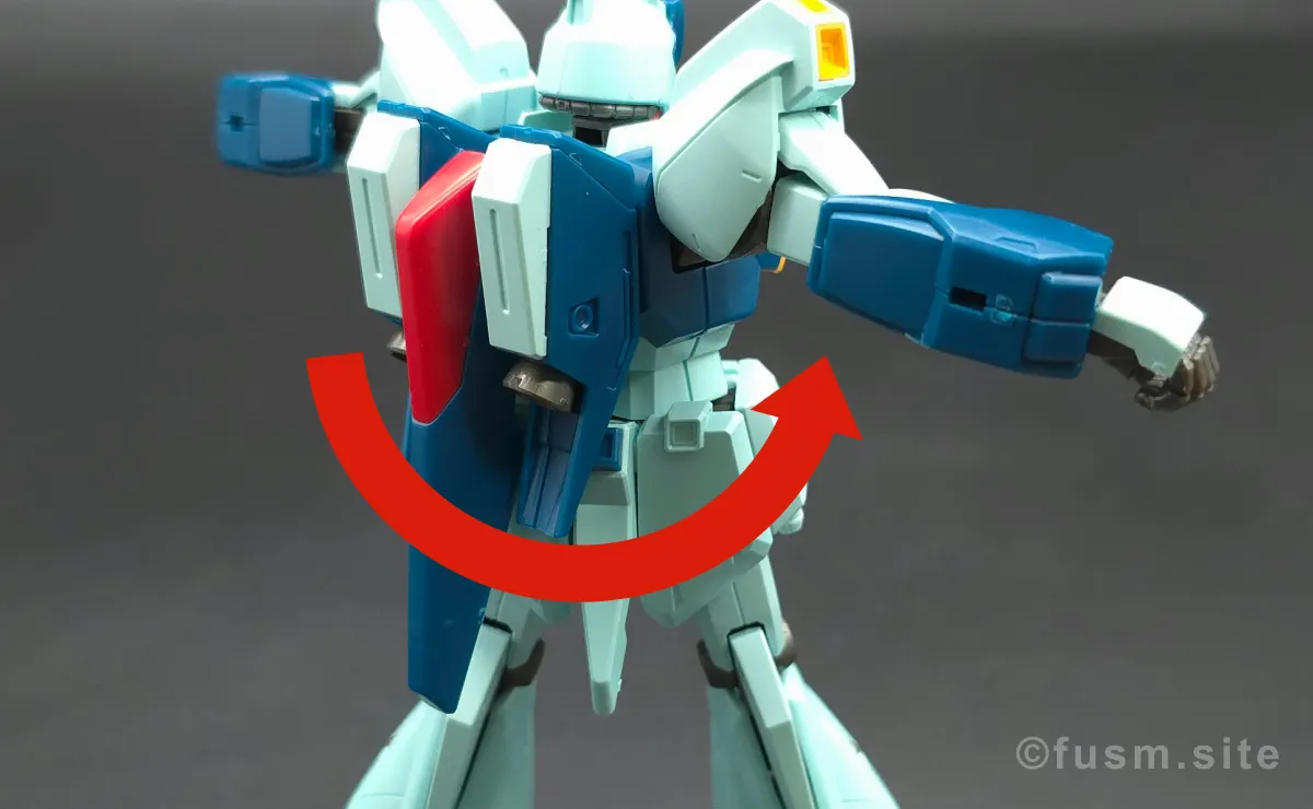 HGUC リ・ガズィ レビュー 改修 胴体ディテール 可動域 04