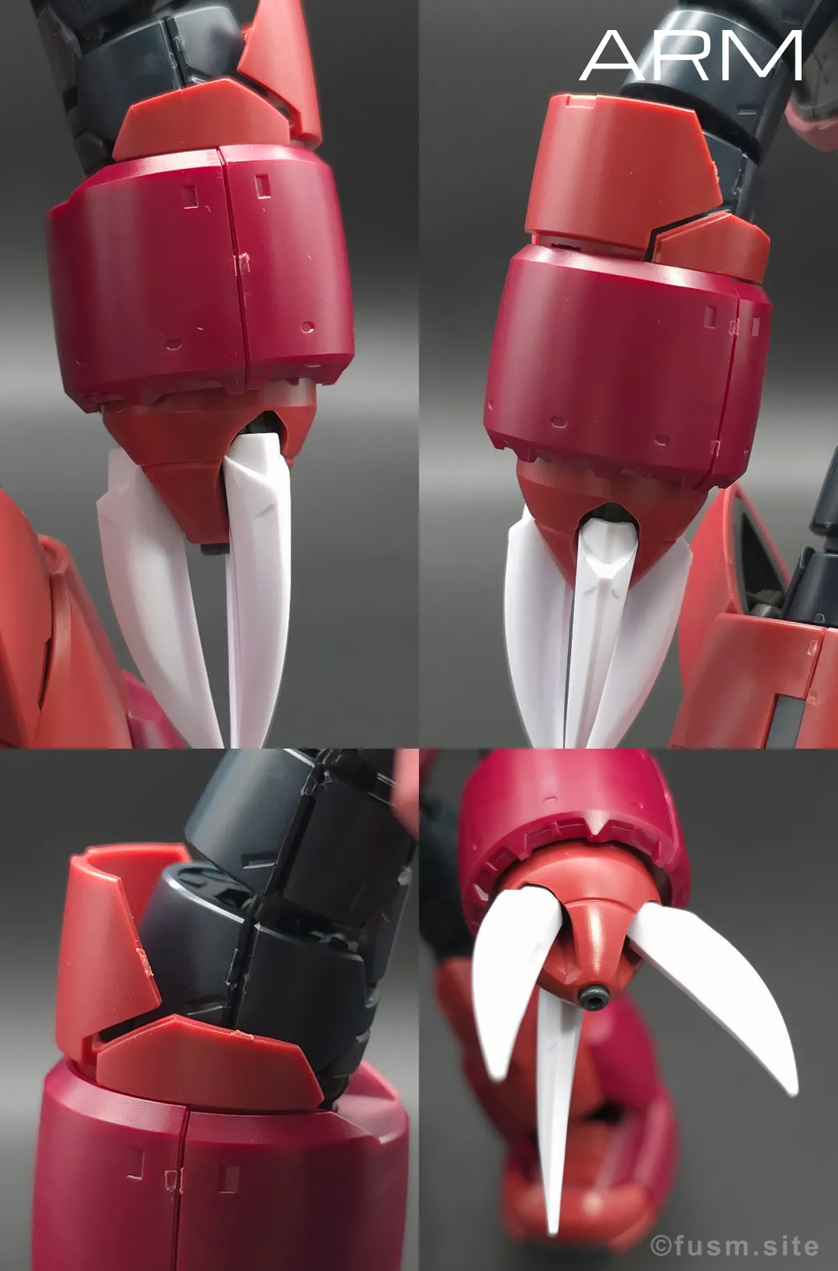 RG MSM-07S シャア専用ズゴック レビュー 腕部ディテール 01