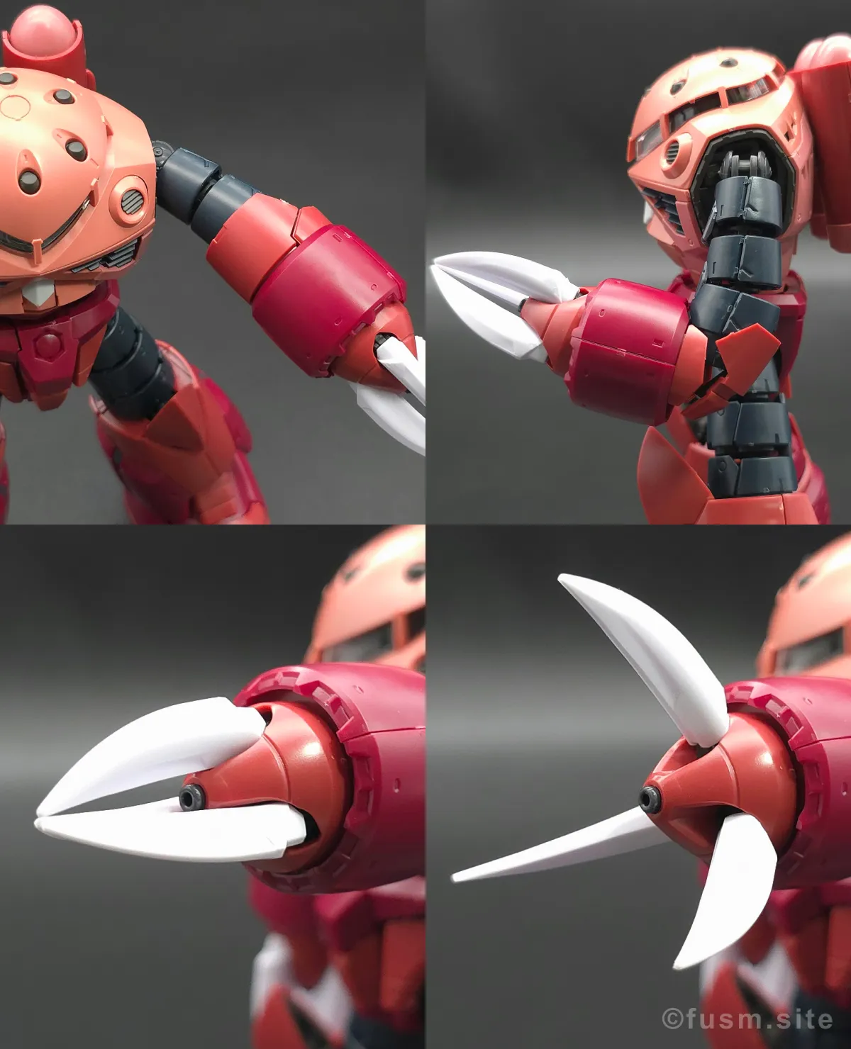 RG MSM-07S シャア専用ズゴック レビュー 腕部ディテール 可動域 01
