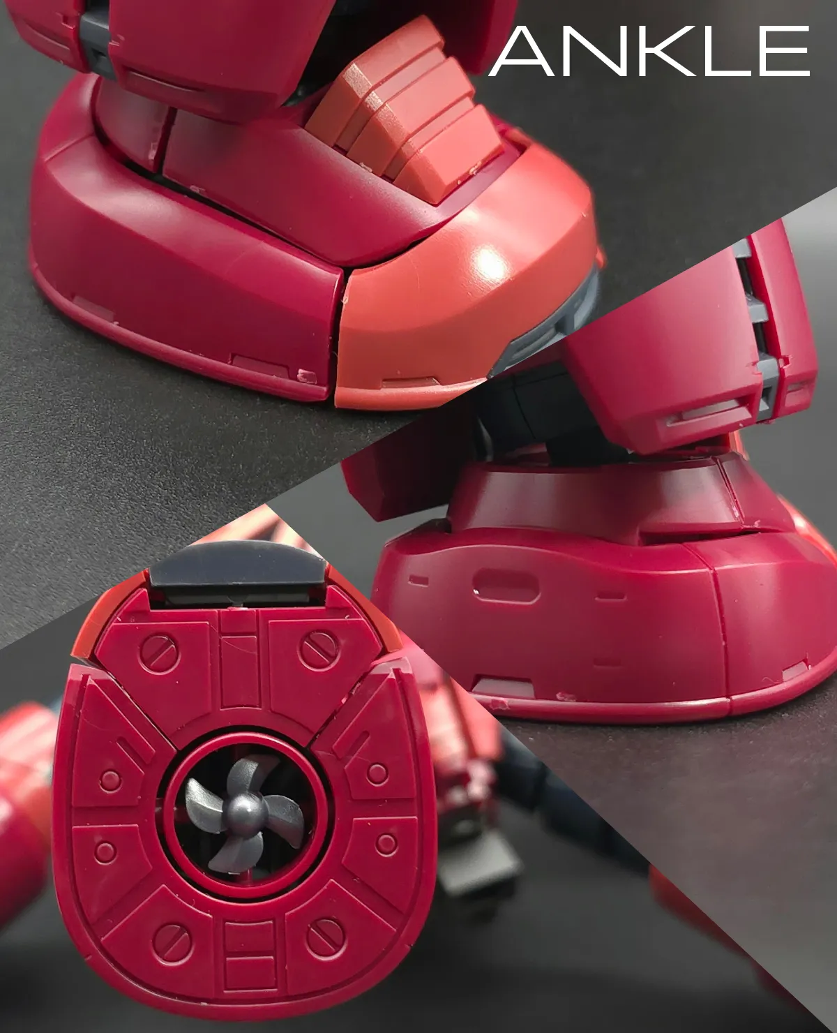 RG MSM-07S シャア専用ズゴック レビュー 脚部ディテール 04