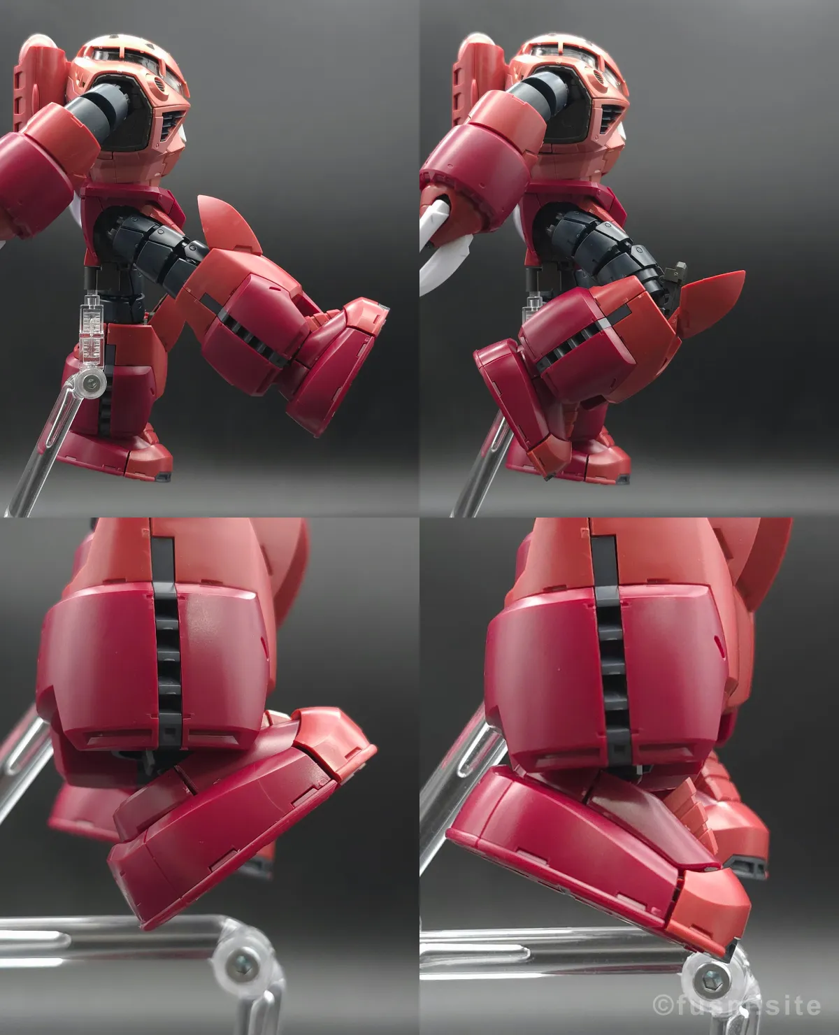 RG MSM-07S シャア専用ズゴック レビュー 脚部ディテール 可動域 02