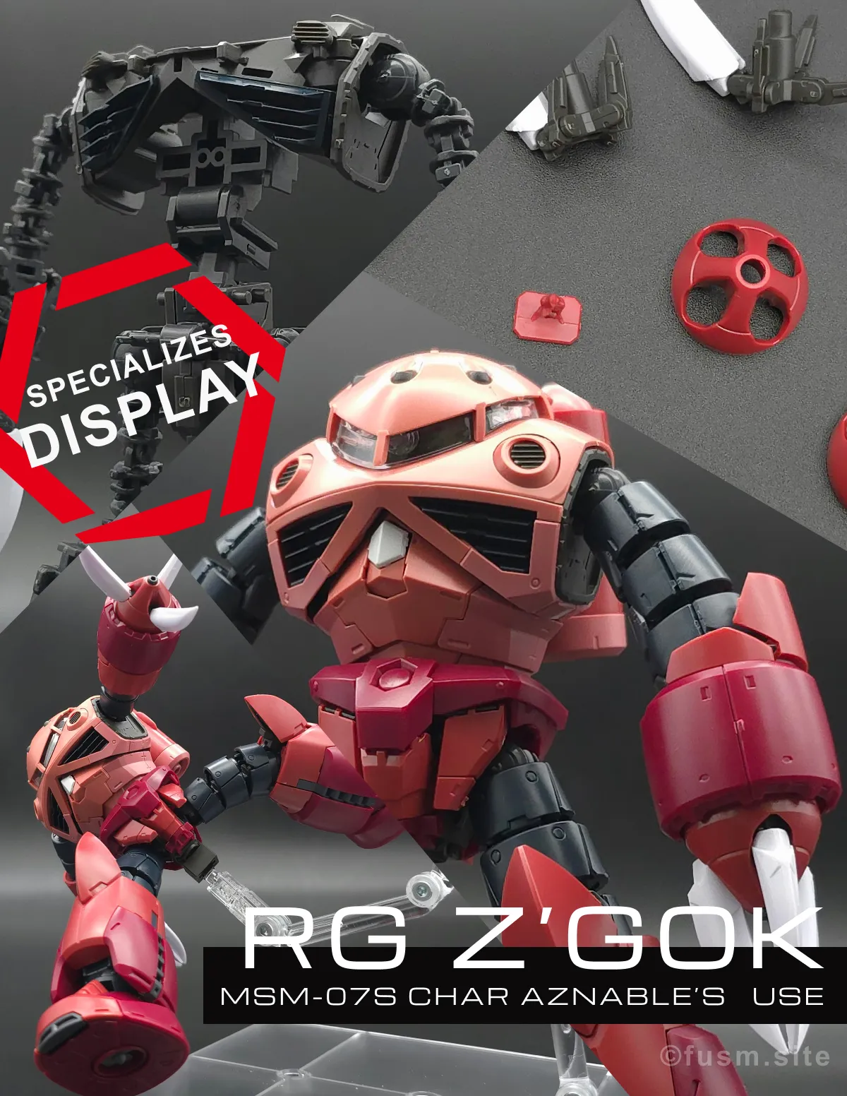 RG MSM-07S シャア専用ズゴック レビュー コラージュ 01