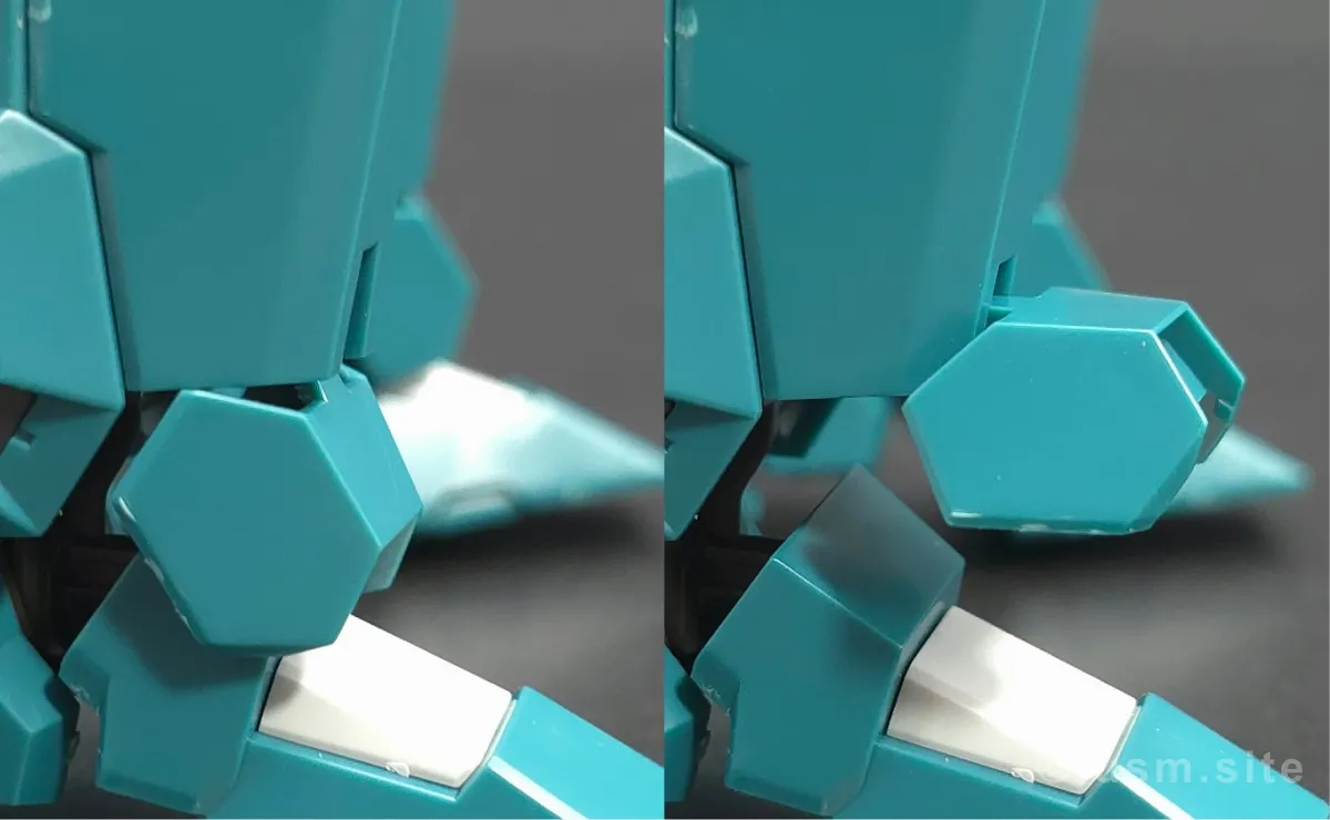 HG ガンダムルブリスウル レビュー 脚部ディテール 可動域 01