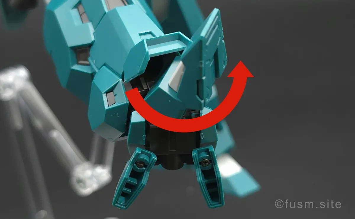 HG ガンダムルブリスウル レビュー 脚部ディテール 可動域 03