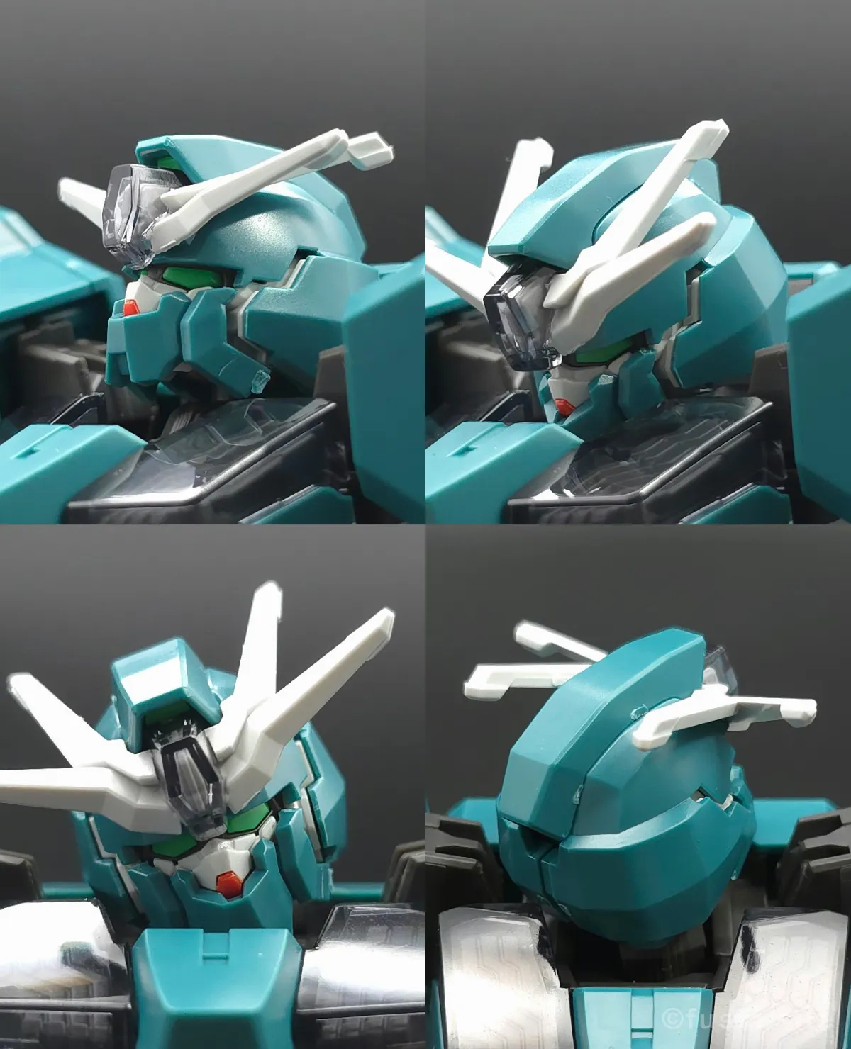 HG ガンダムルブリスウル レビュー 頭部ディテール 可動域 01